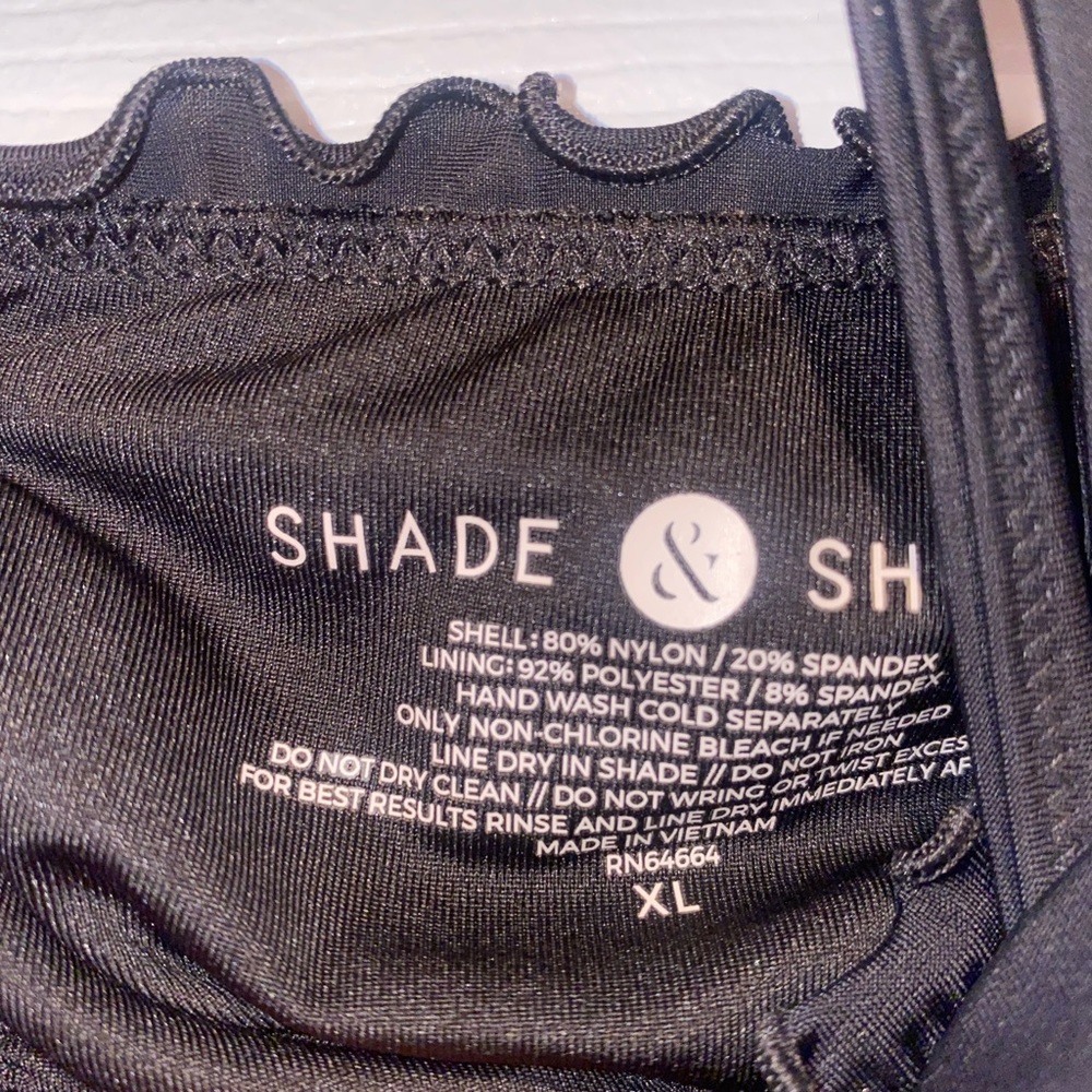 NEVER WORK Shade & Shore 2 piece black cross cross bikini set - Picture 3 of 8